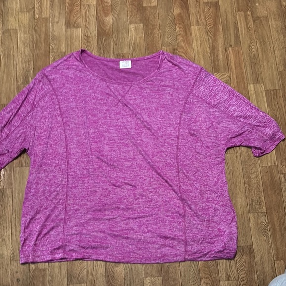 Danskin Now Tops - Danskin Now Pink Relaxed Boxy Short Sleeve Tee (A5)